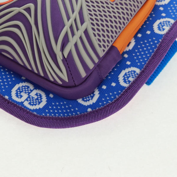 GUCCI Interlocking G Waist Bag Nylon Purple Silver 752102 Auth BA9874V