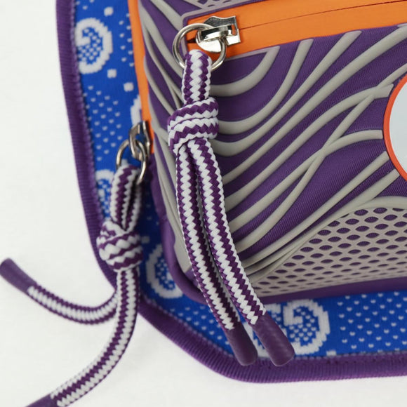 GUCCI Interlocking G Waist Bag Nylon Purple Silver 752102 Auth BA9874V