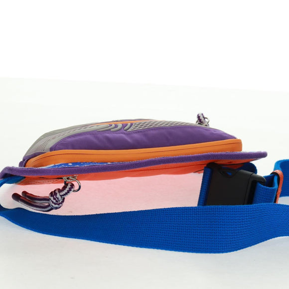 GUCCI Interlocking G Waist Bag Nylon Purple Silver 752102 Auth BA9874V