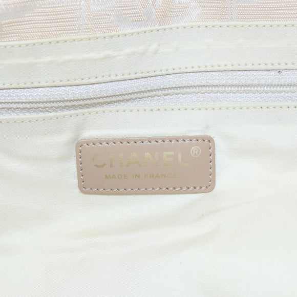 CHANEL New Travel Line Tote Bag Nylon Pink Gold CC Auth BA9876