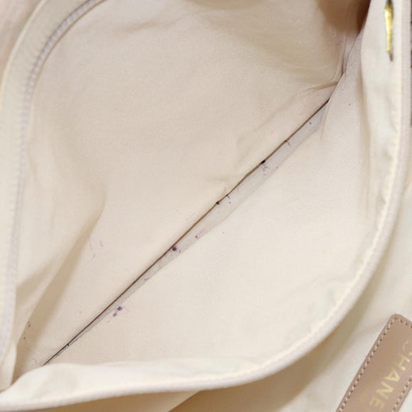 CHANEL New Travel Line Tote Bag Nylon Pink Gold CC Auth BA9876