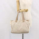 CHANEL New Travel Line Tote Bag Nylon Pink Gold CC Auth BA9876-23
