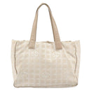 CHANEL New Travel Line Tote Bag Nylon Pink Gold CC Auth BA9876-3