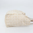 CHANEL New Travel Line Tote Bag Nylon Pink Gold CC Auth BA9876-4