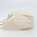 CHANEL New Travel Line Tote Bag Nylon Pink Gold CC Auth BA9876-5