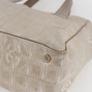 CHANEL New Travel Line Tote Bag Nylon Pink Gold CC Auth BA9877-9