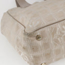 CHANEL New Travel Line Tote Bag Nylon Pink Gold CC Auth BA9877-14