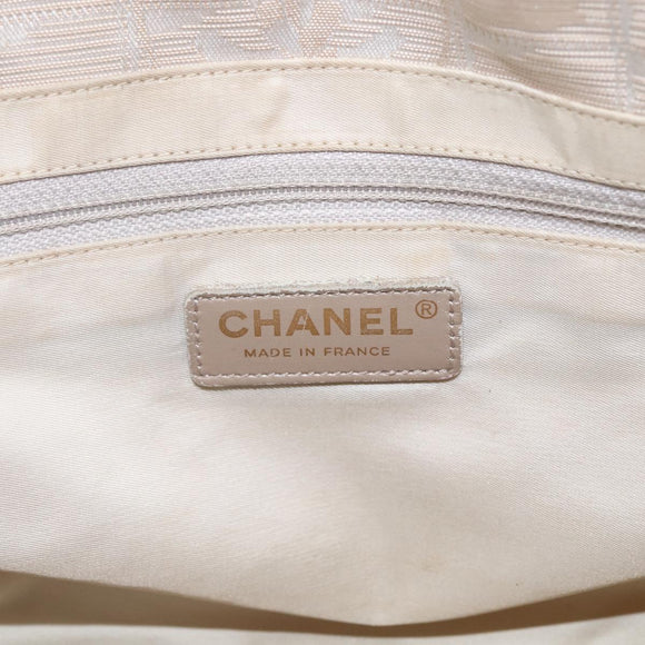 CHANEL New Travel Line Tote Bag Nylon Pink Gold CC Auth BA9877
