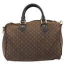 LOUIS VUITTON Mini Lin Speedy Bandouliere 30 Bag Brown M95224 Auth BA9878-2
