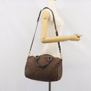 LOUIS VUITTON Mini Lin Speedy Bandouliere 30 Bag Brown M95224 Auth BA9878-25