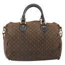 LOUIS VUITTON Mini Lin Speedy Bandouliere 30 Bag Brown M95224 Auth BA9878-3