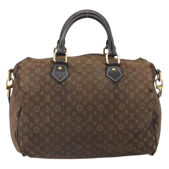 LOUIS VUITTON Mini Lin Speedy Bandouliere 30 Bag Brown M95224 Auth BA9878