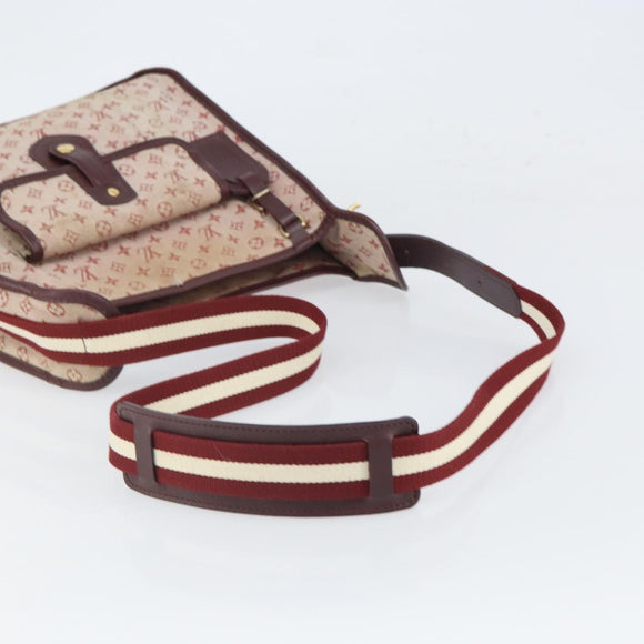 LOUIS VUITTON Monogram Mini Besace Mary Kate Shoulder Bag Red M92321 Auth BA9879