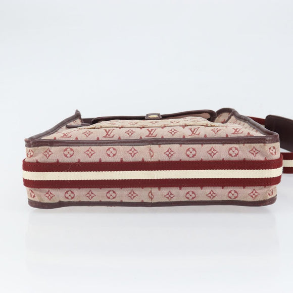 LOUIS VUITTON Monogram Mini Besace Mary Kate Shoulder Bag Red M92321 Auth BA9879