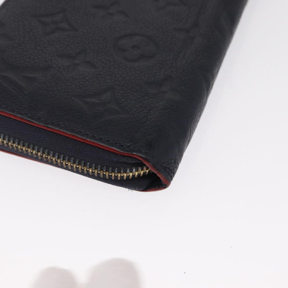 LOUIS VUITTON Empreinte Zippy Wallet Navy Marine Rouge M62121 LV Auth BA9880