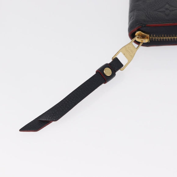 LOUIS VUITTON Empreinte Zippy Wallet Navy Marine Rouge M62121 LV Auth BA9880