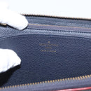 LOUIS VUITTON Empreinte Zippy Wallet Navy Marine Rouge M62121 LV Auth BA9880-17