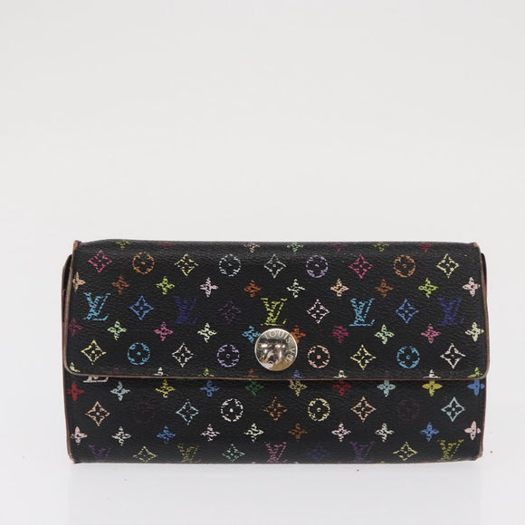 LOUIS VUITTON Monogram Monogram Multicolor Wallet 4 Set Black Brown Auth BA9884