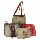 Christian Dior Gucci Celine GG Supreme Bag Leather PVC 4 Set Red Auth BA9887-1