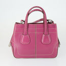 BALLY TOD'S Shoulder Bag Leather 2 Set Pink Black Auth BA9888-2