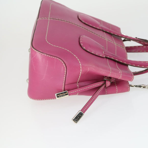 BALLY TOD'S Shoulder Bag Leather 2 Set Pink Black Auth BA9888
