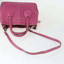 BALLY TOD'S Shoulder Bag Leather 2 Set Pink Black Auth BA9888-5