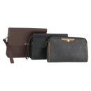 CELINE Christian Dior Givenchy Bag Leather PVC 3 Set Brown Black Auth BA9889-1
