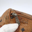 MCM Logogram Vicetos Shoulder Bag PVC Leather Brown Gold Auth BA9891-10