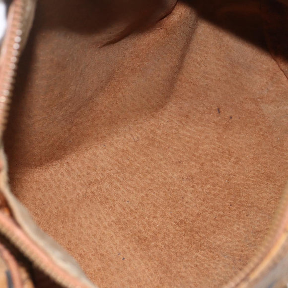 MCM Logogram Vicetos Shoulder Bag PVC Leather Brown Gold Auth BA9891