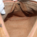 MCM Logogram Vicetos Shoulder Bag PVC Leather Brown Gold Auth BA9891-18