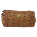 MCM Logogram Vicetos Shoulder Bag PVC Leather Brown Gold Auth BA9891-13