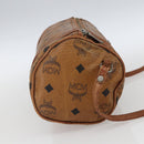 MCM Logogram Vicetos Shoulder Bag PVC Leather Brown Gold Auth BA9891-3