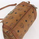 MCM Logogram Vicetos Shoulder Bag PVC Leather Brown Gold Auth BA9891-6