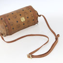 MCM Logogram Vicetos Shoulder Bag PVC Leather Brown Gold Auth BA9891-7