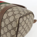 GUCCI GG Supreme Web Sherry Line Hand Bag PVC Beige Gold 69 012 3841 Auth BA9892-8