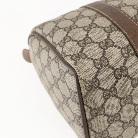 GUCCI GG Supreme Web Sherry Line Hand Bag PVC Beige Gold 69 012 3841 Auth BA9892