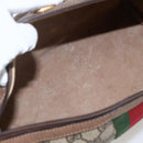 GUCCI GG Supreme Web Sherry Line Hand Bag PVC Beige Gold 69 012 3841 Auth BA9892-11