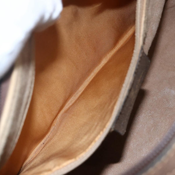 GUCCI GG Supreme Web Sherry Line Hand Bag PVC Beige Gold 69 012 3841 Auth BA9892