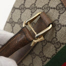 GUCCI GG Supreme Web Sherry Line Hand Bag PVC Beige Gold 69 012 3841 Auth BA9892-9