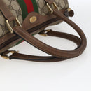 GUCCI GG Supreme Web Sherry Line Hand Bag PVC Beige Gold 69 012 3841 Auth BA9892-7