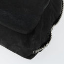 Stella MacCartney Backpack Suede Black Silver Auth BA9895-13