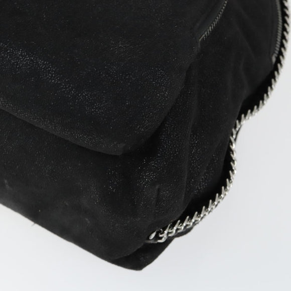 Stella MacCartney Backpack Suede Black Silver Auth BA9895