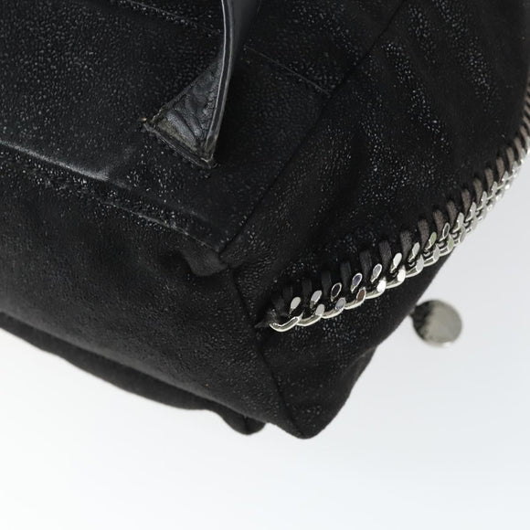 Stella MacCartney Backpack Suede Black Silver Auth BA9895