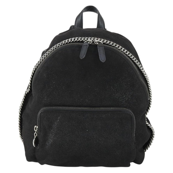 Stella MacCartney Backpack Suede Black Silver Auth BA9895