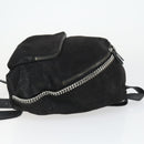 Stella MacCartney Backpack Suede Black Silver Auth BA9895-4