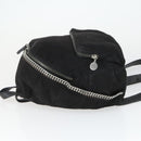 Stella MacCartney Backpack Suede Black Silver Auth BA9895-5
