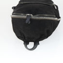 Stella MacCartney Backpack Suede Black Silver Auth BA9895-6