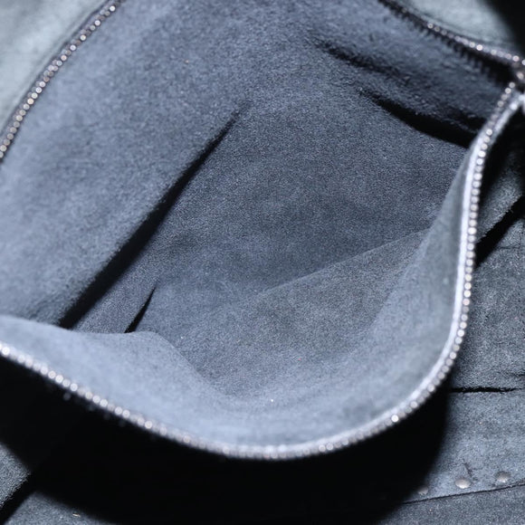 VALENTINO Tote Bag Leather 2way Black Silver Auth BA9899