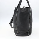 VALENTINO Tragetasche Leder 2-Wege Schwarz Silber Auth BA9899-4