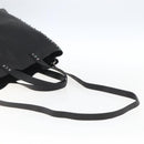 VALENTINO Tote Bag Leather 2way Black Silver Auth BA9899-9